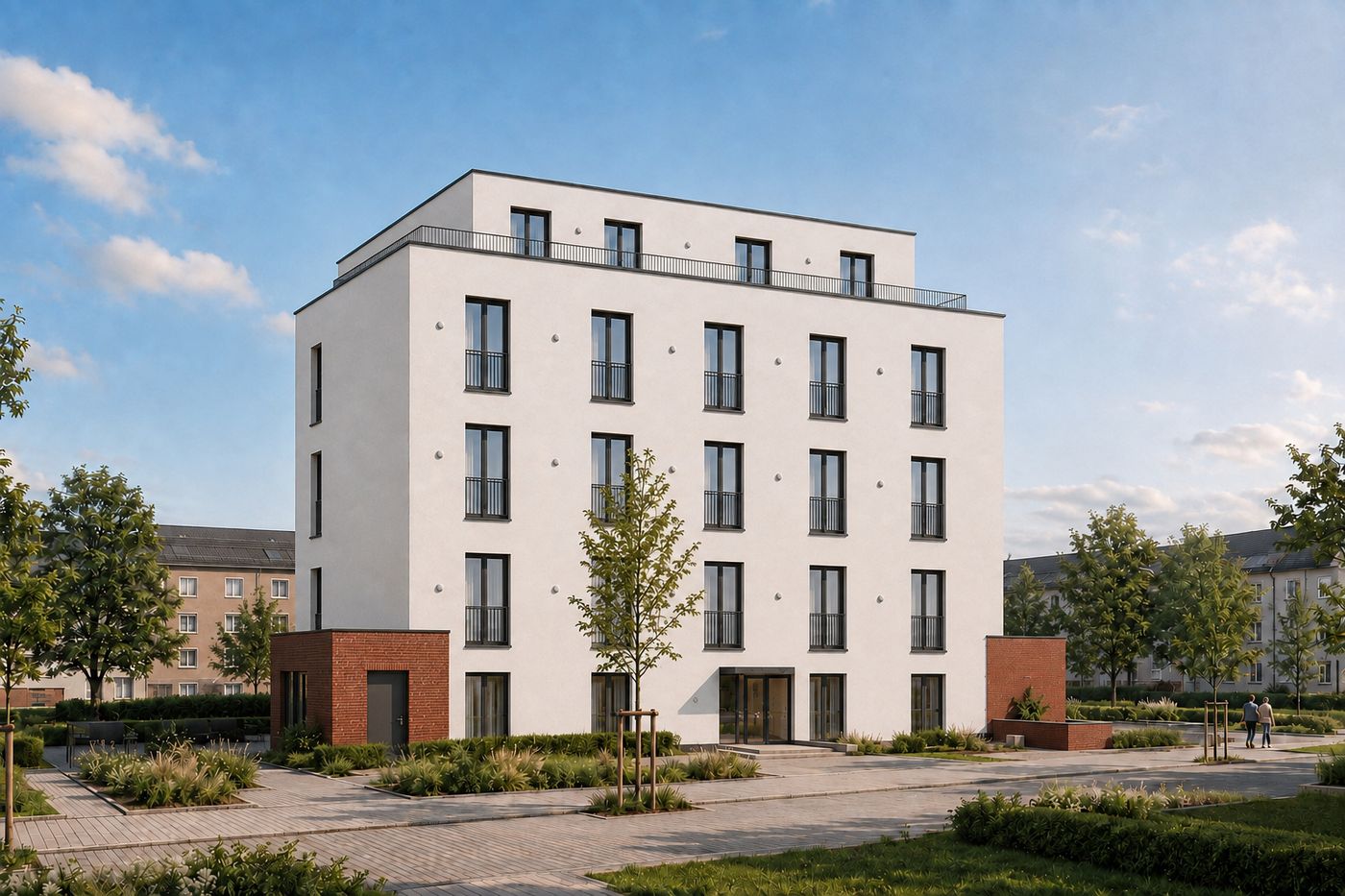 Visualisierung des geplanten Mehrfamilienhaus-Neubaus