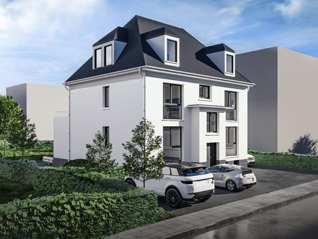 3D-Visualisierung der geplanten Sanierung der Stadtvilla in Bochum